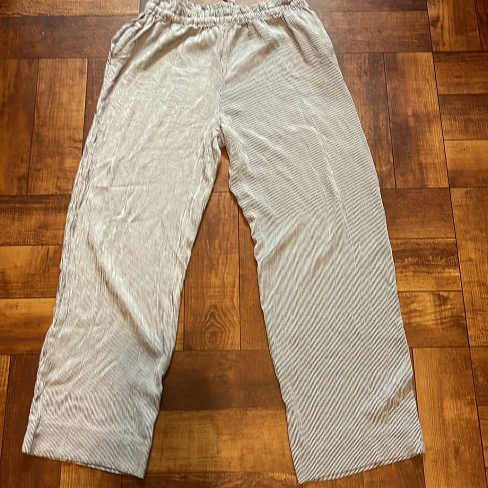 Liz Claiborne wide leg striped Rayon/Acetate Pants - Picture 7 of 8
